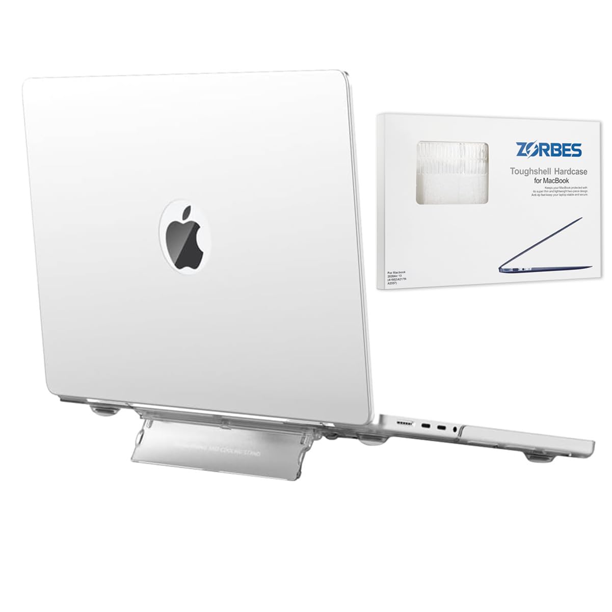 ZORBES Laptop Case Laptop Cover 13.3 inch Compatible with MacBook Air M1 A1932/A2179/A2337 2020/2019/2018 Clear Hard Shell Cover with Riser Design Protective Case for MacBook Air Cover with Touch ID ZORBES Laptop Case Laptop Cover 13.3 inch Compatible with MacBook Air M1 A1932/A2179/A2337 2020/2019/2018 Clear Hard Shell Cover with Riser Design Protective Case for MacBook Air Cover with Touch ID